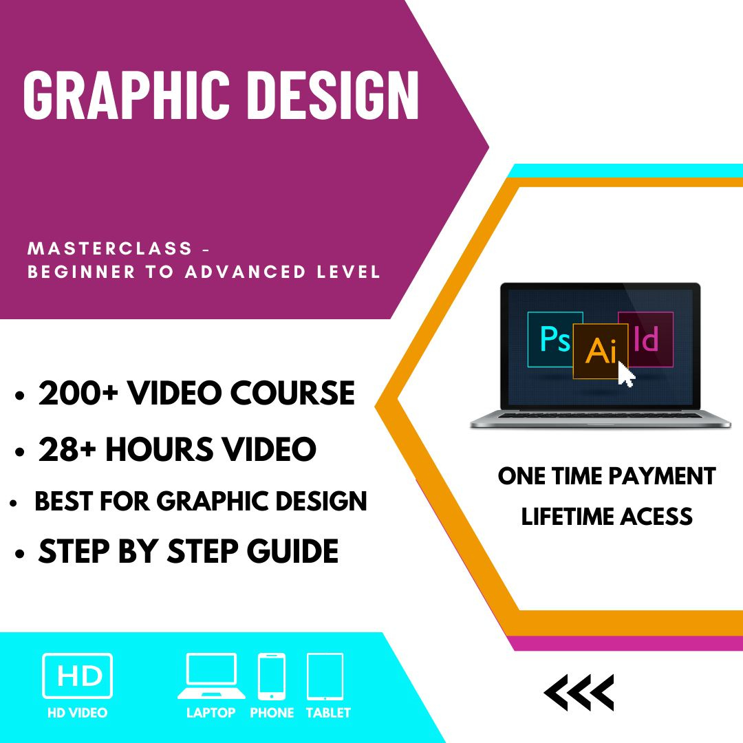 Graphic Design Masterclass 200+ Courses to Design Like a Pro for Just $9!