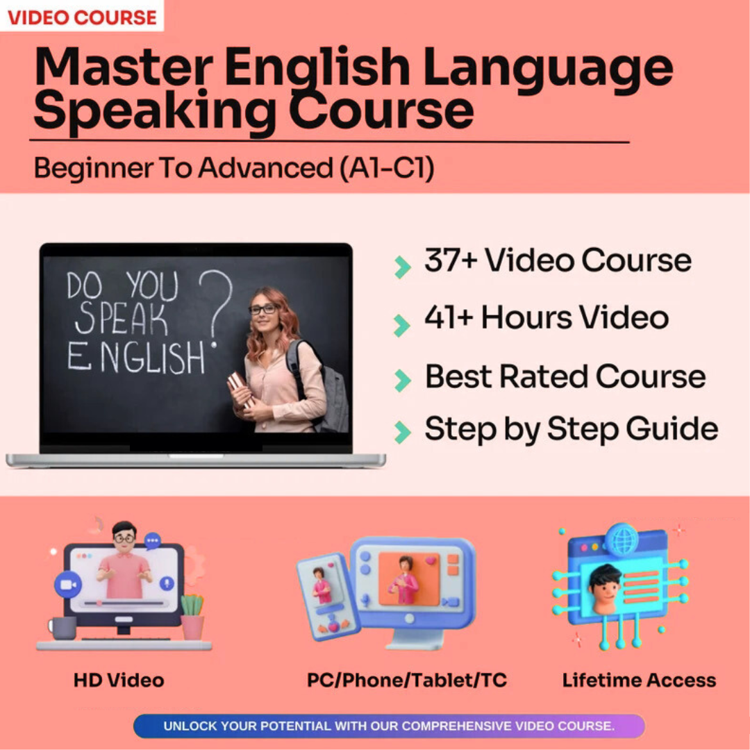 Master English Speaking From Beginner to Advanced (A1C1) for Just $9!