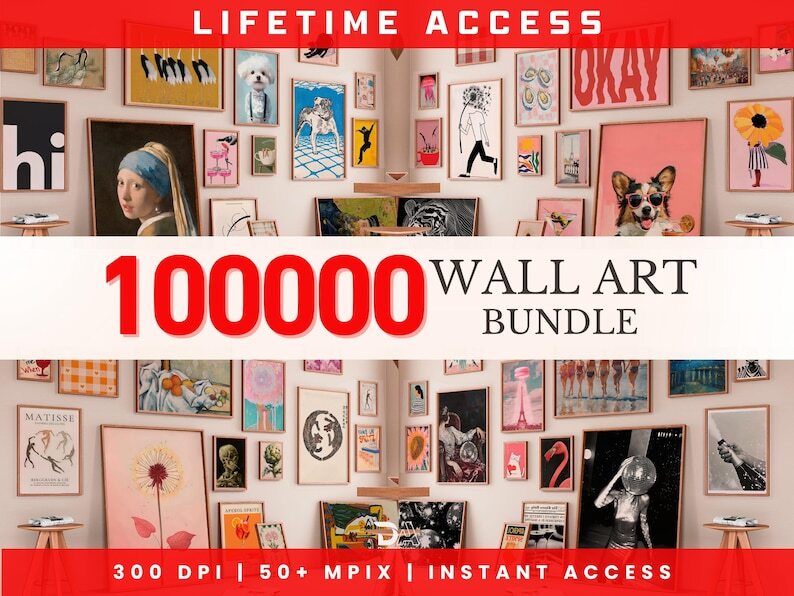 100,000+ Printable Wall Art MEGA BUNDLE Transform Any Space Instantly!