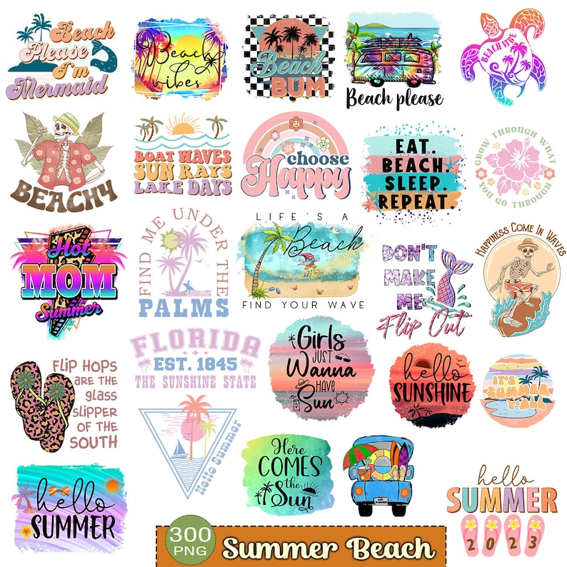 Set of 300 Summer Bundle SVG, Beach Svg, Summertime svg, Funny Beach Quotes Svg, Summer Cut Files, Summer Quotes Svg, Svg Files, Silhouette